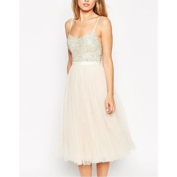 BHLDN Needle and Thread Coppelia Dress in Nude - Picture 3 of 10